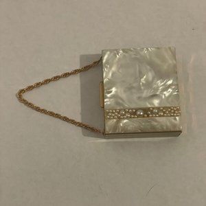 Vtg CONTINENTAL Japan mother of Pearl compact